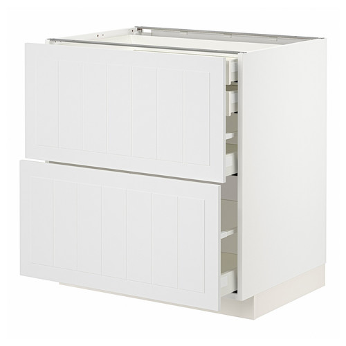 METOD/MAXIMERA Base cb 2 frnts/2 low/1 md/1 hi drw, white/Stensund white, 80x60 cm