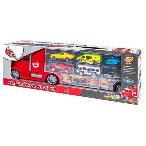 Smily Play Car Transporter Case with Cars & Accessories 3+