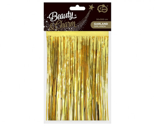 Party Garland Fringes 300cm, metallic gold