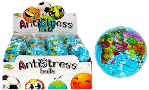 Stress Ball Globe 7cm, 1pc, 3+