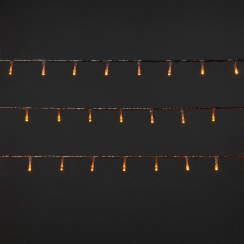 LED Lighting Chain 120 LED 7.1 m, outdoor, transparent, warm white