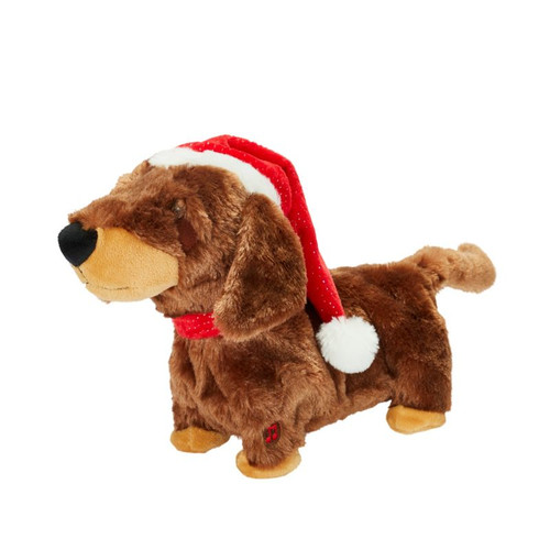 Christmas Soft Toy Dachshund with Music 3+