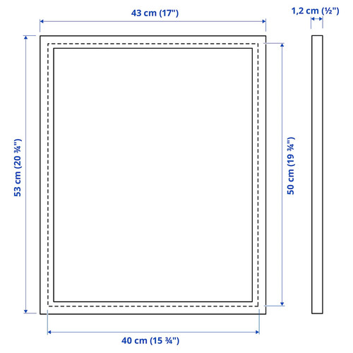 FISKBO Frame, dark grey-blue, 40x50 cm