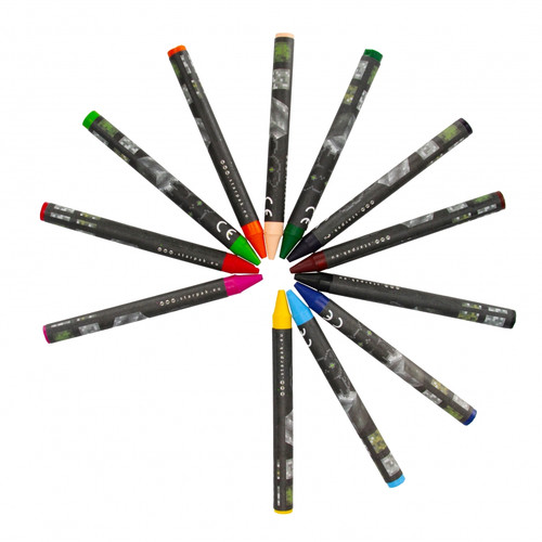 Starpak Wax Crayons 12 Colours Pixel Game