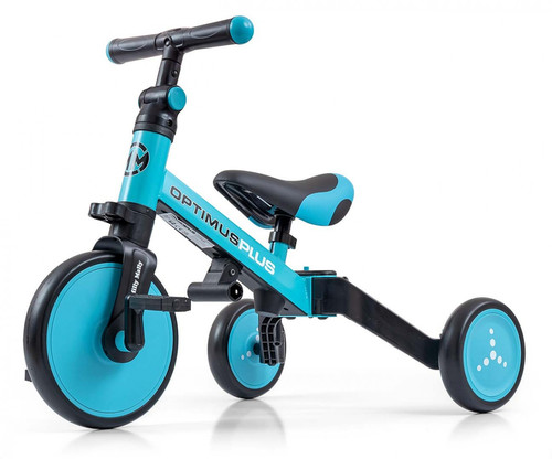 Milly Mally Balance Bike Ride On - Bike 4in1 OPTIMUS PLUS Blue 12m+