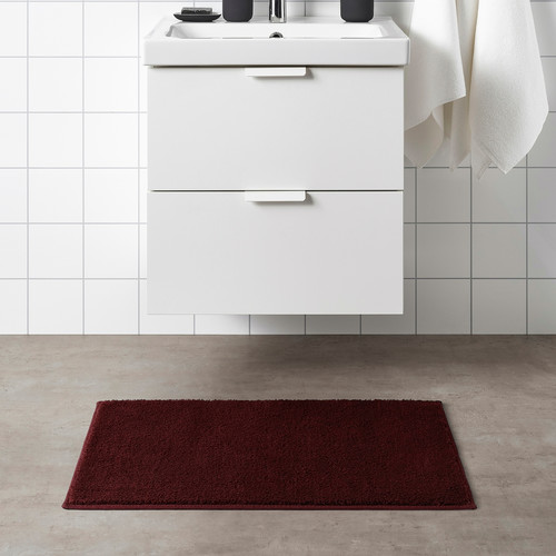 SÖDERSJÖN Bath mat, deep red, 50x80 cm