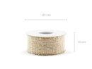 Jute Ribbon with Lace 40mm/5m