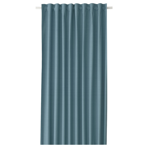 BRUKSVARA Room darkening curtain, 1 piece, light blue, 140x250 cm