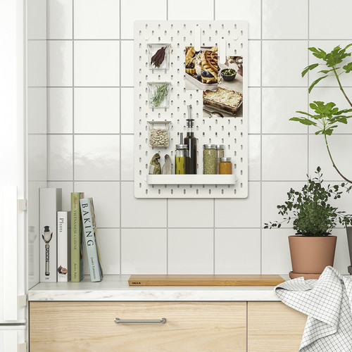 SKÅDIS Pegboard combination, white, 36x56 cm