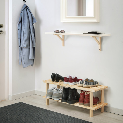 BOVIKSÖN Shoe rack, pine, 79 cm