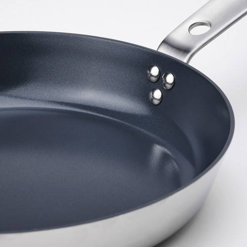 HEMKOMST Frying pan, stainless steel/non-stick coating, 24 cm