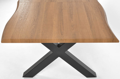 Extendable Dining Table NORDEN 145-185 cm, brown