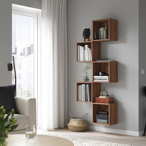 EKET Wall-mounted storage combination, walnut effect