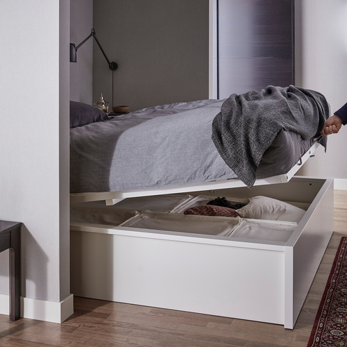 MALM Ottoman bed, white, 140x200 cm