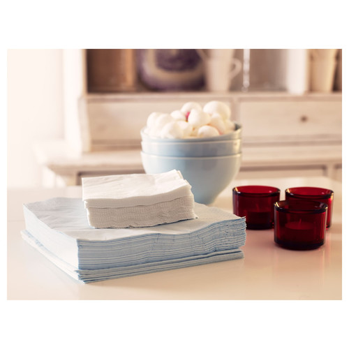 FANTASTISK Paper napkins, white, 40x40 cm, 100 pack