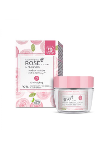 Flos-lek Rose for Skin Anti-Aging Rejuvenating Rose Day Cream Natural Vegan 50ml