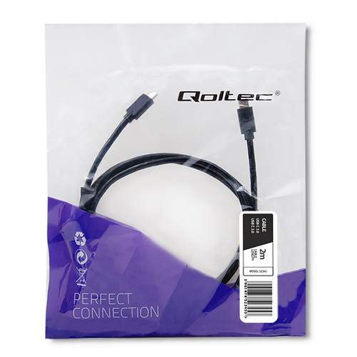 Qoltec Cable USB 3.1 type-C male 2.5m