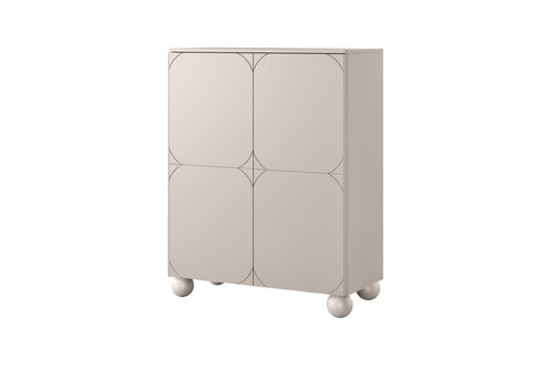 Sideboard Cabinet Sonatia II 120 cm, with 2 internal drawers, cashmere