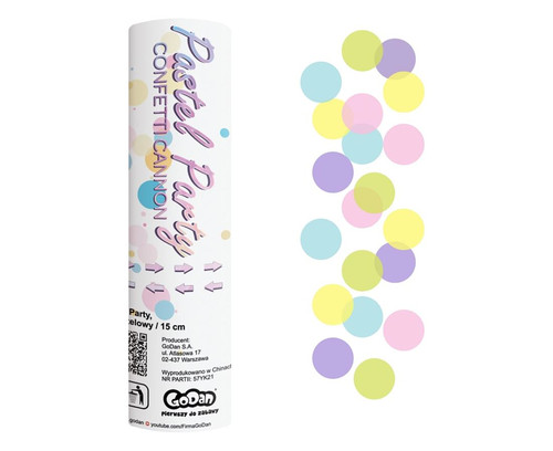 Pastel Party Confetti Cannon 1pc