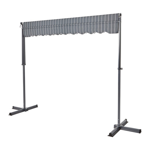 Double Retractable Awning 4x3m, dark grey-white
