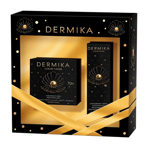 Dermika Gift Set for Women Luxury Caviar 70+ - Day/Night Face Cream & Eye Cream