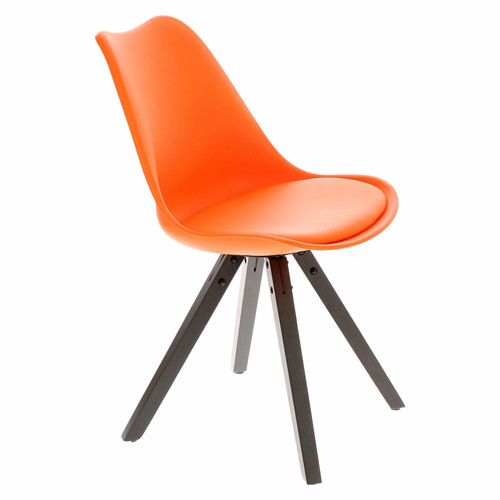 Dining Chair Norden Star Square, black/orange