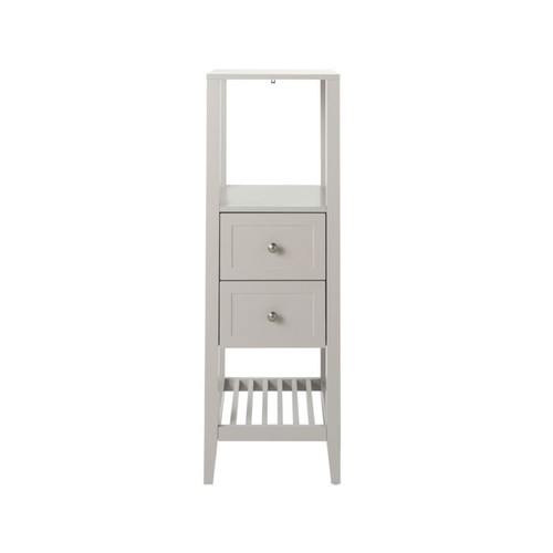 GoodHome High Freestanding Bathroom Cabinet Perma 40 x 120 x 36 cm, grey