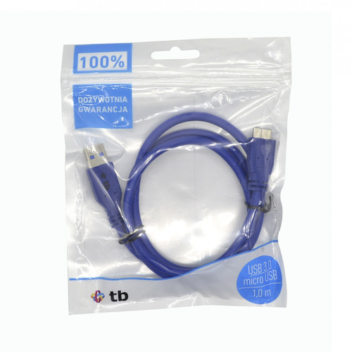 TB Cable USB 3.0-Micro 1m, blue