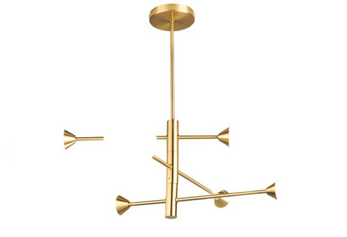 Italux Pendant Lamp Evora 6 x G9, gold