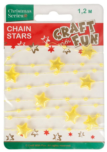 Christmas Decorations Chain Stars 1.2m, random colours