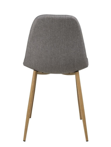 Upholstered Dining Chair Wilma, grey/oak