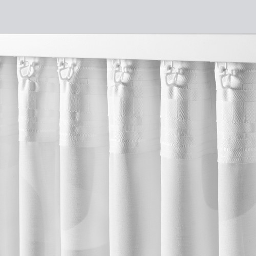 APELSTÄVMAL Curtains, 1 pair, white, 145x300 cm
