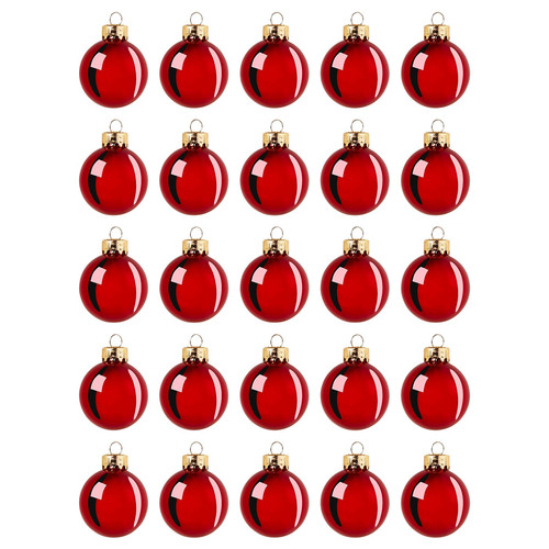 VINTERFINT Decoration, bauble, glass red, 3.5 cm