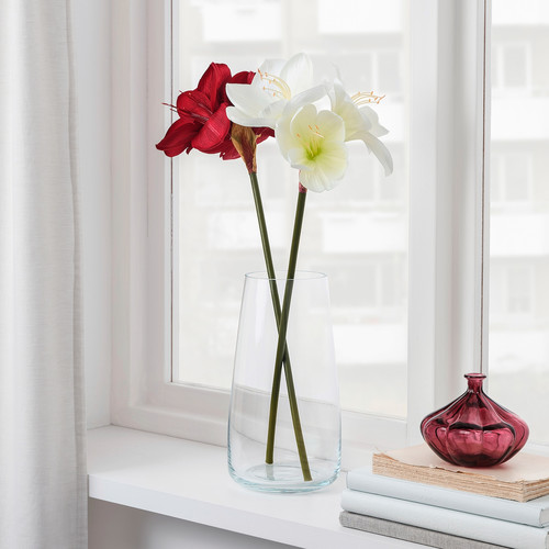 VINTERFINT Artificial flower, in/outdoor/Amaryllis white, 60 cm