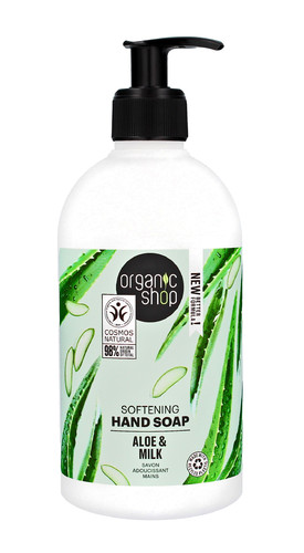 ORGANIC SHOP Softening Hand Soap Aloe & Milk 98% Natural 500ml
