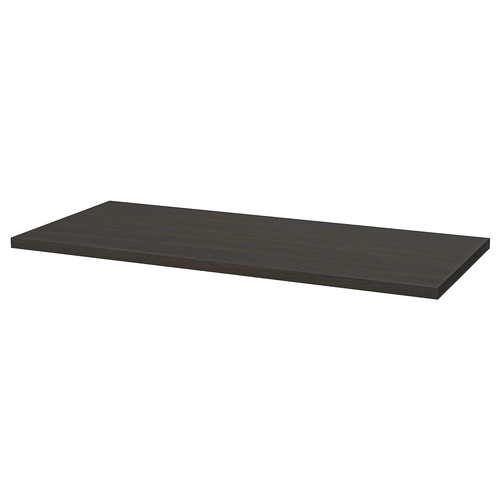 LAGKAPTEN / ALEX Desk, black-brown/white, 140x60 cm