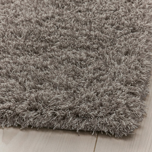 VINDEBÄK Rug, high pile, light beige, 80x150 cm