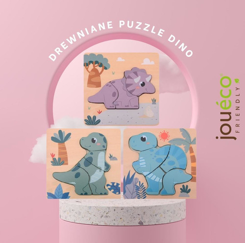 Joueco Children's Puzzle DINO 1pc, assorted, 12m+