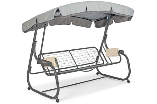 Garden Swing with Cushions BLANCA, grey