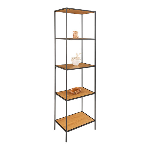 Shelving Unit Vita 5 Shelves, slim, oak