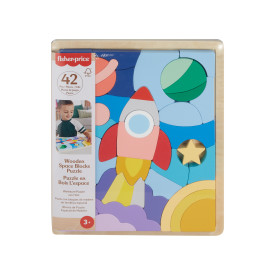 Fisher-Price Wooden Space Blocks Puzzle HXY42 3+