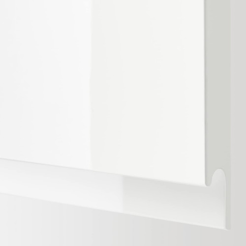 METOD Top cabinet for fridge/freezer, white/Voxtorp high-gloss/white, 60x40 cm