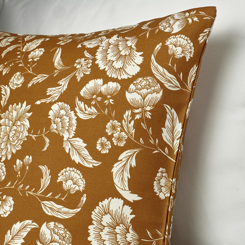 IDALINNEA Cushion cover, yellow-brown, 50x50 cm