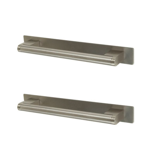 GoodHome Kitchen Cabinet Handle Khara, nickel effect, 188 mm, 2 pack