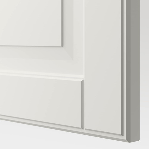 BESTÅ Storage combination with doors, white/Smeviken/Kabbarp white clear glass, 180x42x112 cm