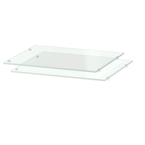 UTRUSTA Shelf, glass, 40x37 cm