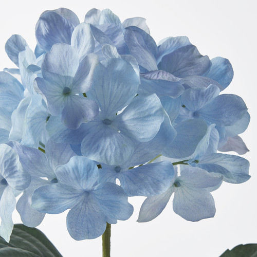 SMYCKA Artificial flower, in/outdoor/Hydrangea light blue, 45 cm