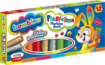 Bambino Plasticine 12 Colours 1pc