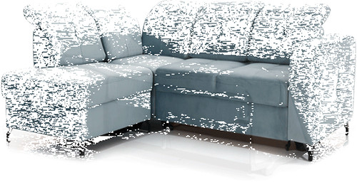 Corner Sofa-Bed Right Belavio L Grey Monolith 84