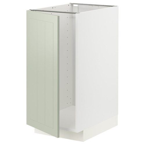 METOD Base cab f sink/waste sorting, white/Stensund light green, 40x60 cm